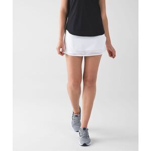 LULULEMON Women’s White Hotty Hot High-Rise Skirt Size 8